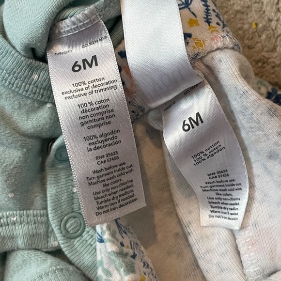 Carter’s girls size 6 months onesie and pant set floral just like mommy polka - Picture 4 of 5